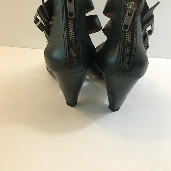 Vintage Lucky Black Peace Sign Sandals - Picture 7 of 11